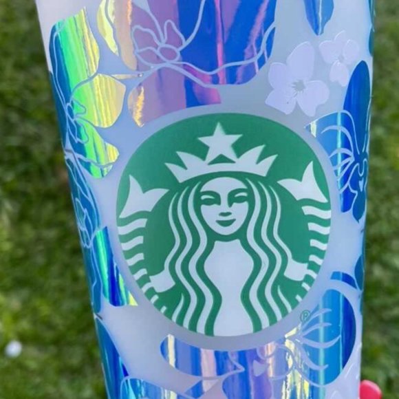 Starbuck Reusable Cold Cup 24oz Orchid&Hydreangeas